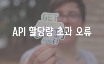 API 할당량 초과 오류