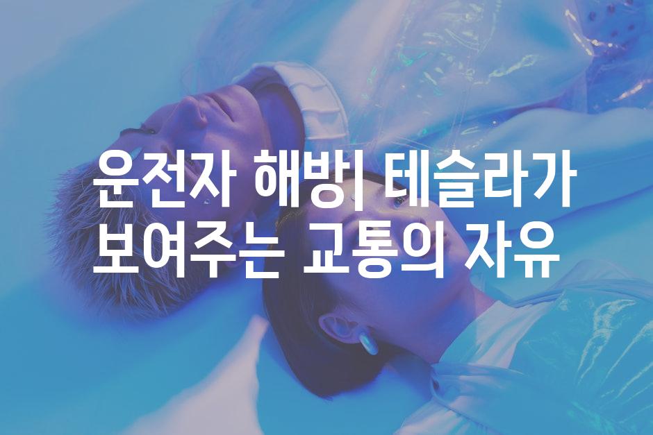  운전자 해방| 테슬라가 보여주는 교통의 자유