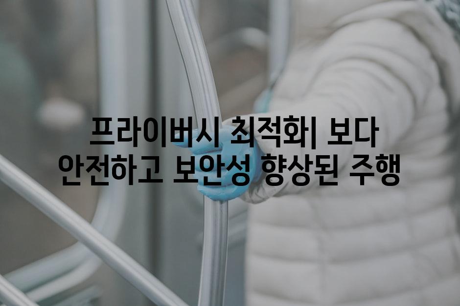  프라이버시 최적화| 보다 안전하고 보안성 향상된 주행