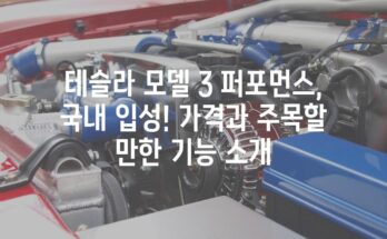 테슬라 모델 3 퍼포먼스, 국내 입성! 가격과 주목할 만한 기능 소개