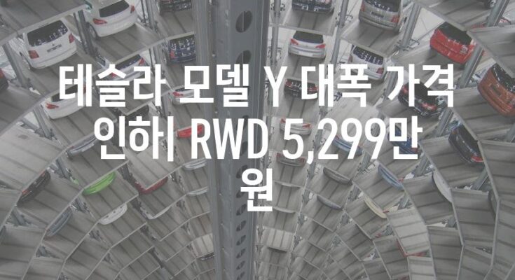 테슬라 모델 Y 대폭 가격 인하| RWD 5,299만 원