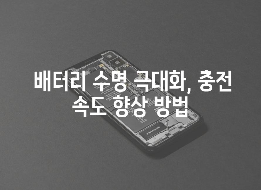  배터리 수명 극대화, 충전 속도 향상 방법