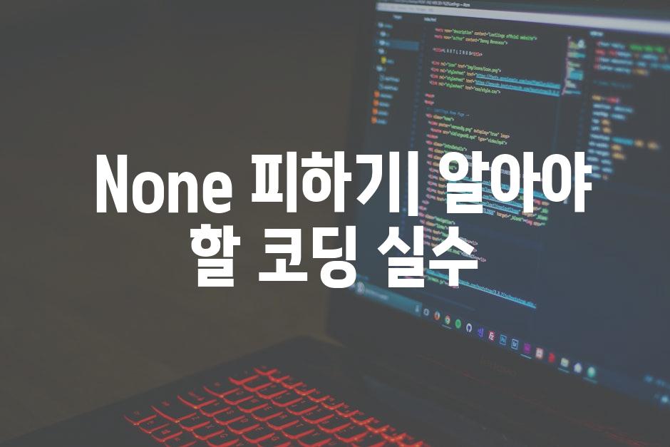 None 피하기| 알아야 할 코딩 실수