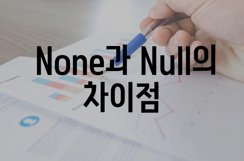  None과 Null의 차이점