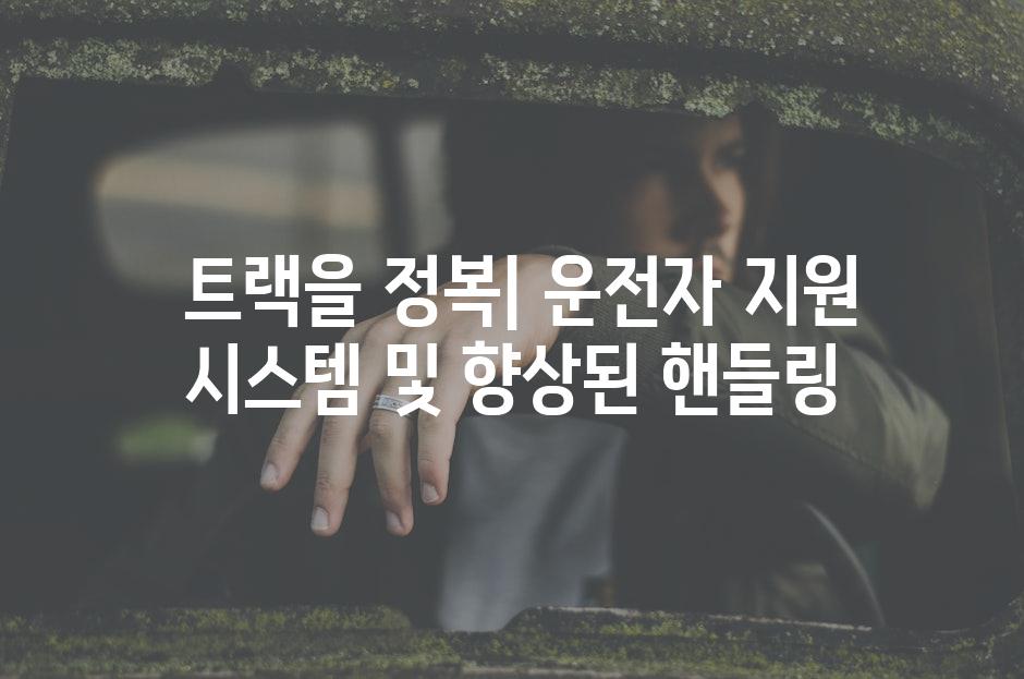 트랙을 정복| 운전자 지원 시스템 및 향상된 핸들링