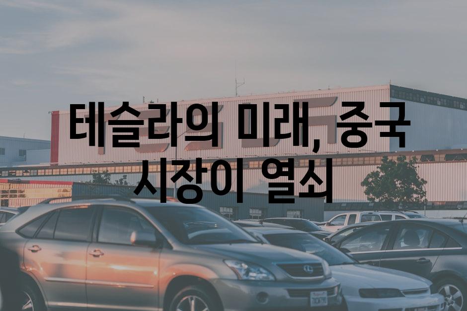 테슬라의 미래, 중국 시장이 열쇠