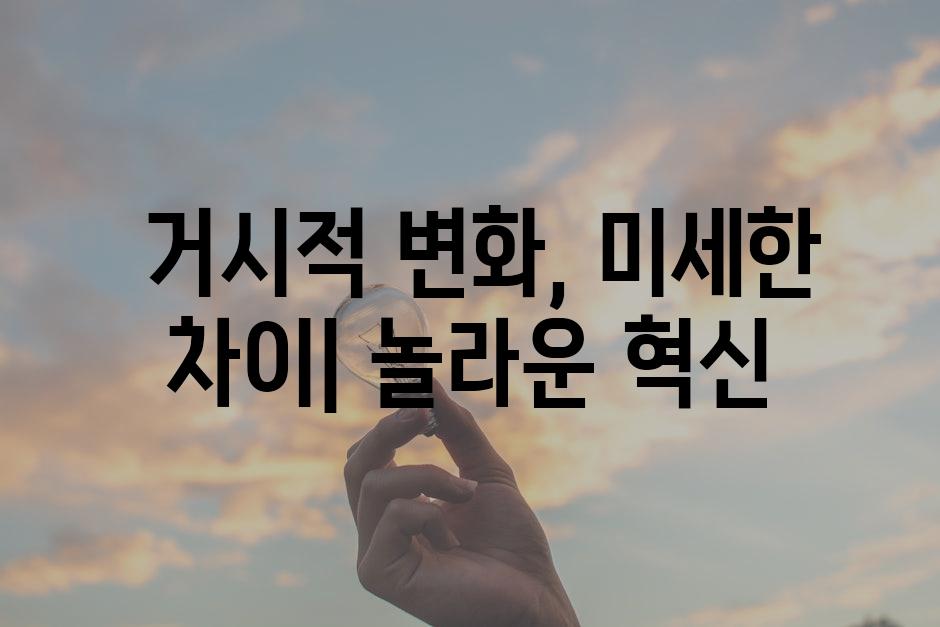  거시적 변화, 미세한 차이| 놀라운 혁신