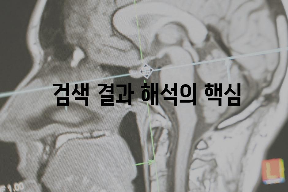  검색 결과 해석의 핵심