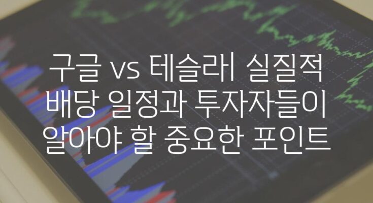 구글 vs 테슬라| 실질적 배당 일정과 투자자들이 알아야 할 중요한 포인트