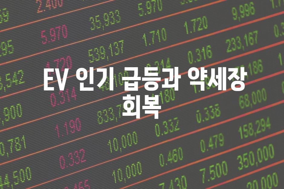  EV 인기 급등과 약세장 회복