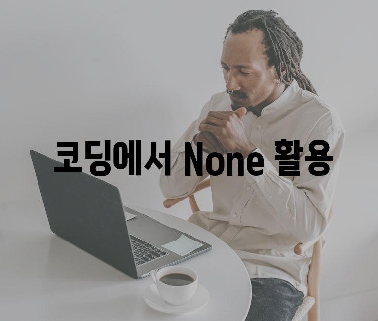  코딩에서 None 활용