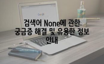 검색어 None에 관한 궁금증 해결 및 유용한 정보 안내