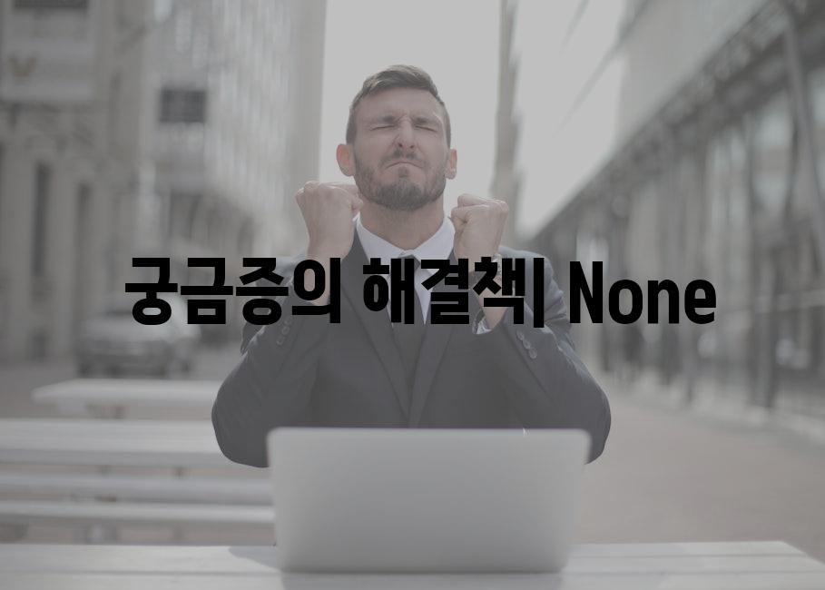  궁금증의 해결책| None