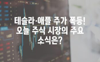 테슬라·애플 주가 폭등! 오늘 주식 시장의 주요 소식은?