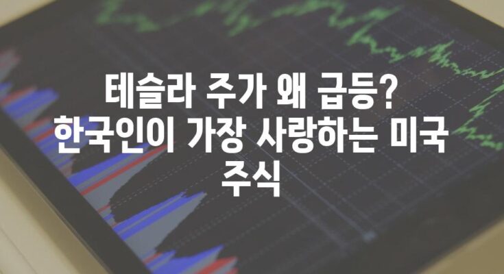 테슬라 주가 왜 급등? 한국인이 가장 사랑하는 미국 주식