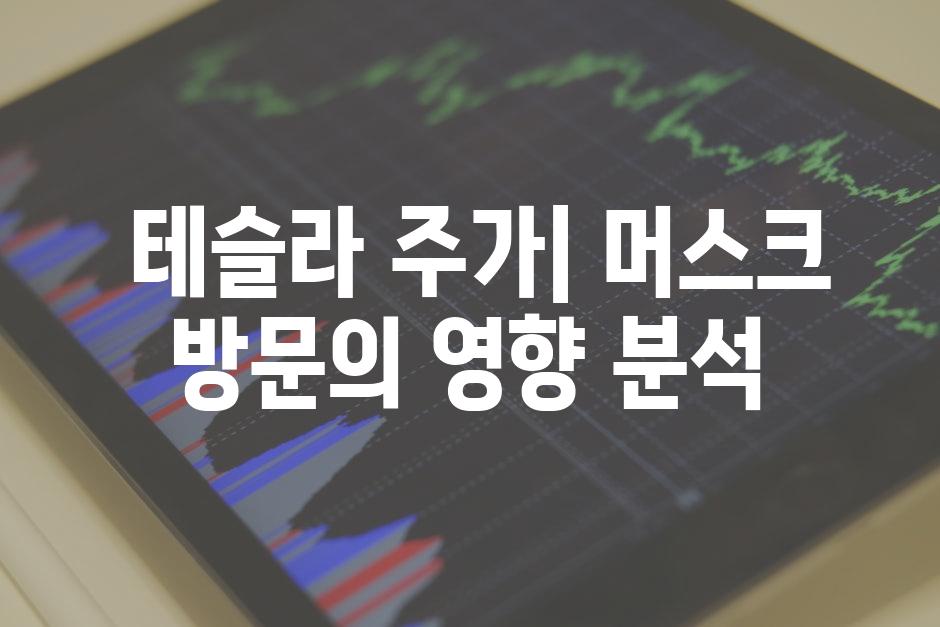  테슬라 주가| 머스크 방문의 영향 분석