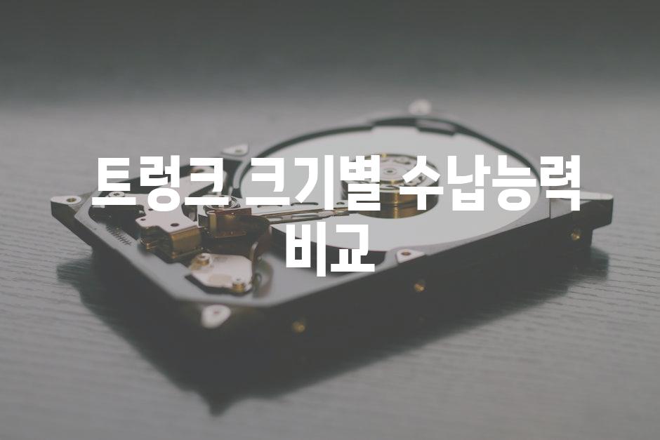 트렁크 크기별 수납능력 비교