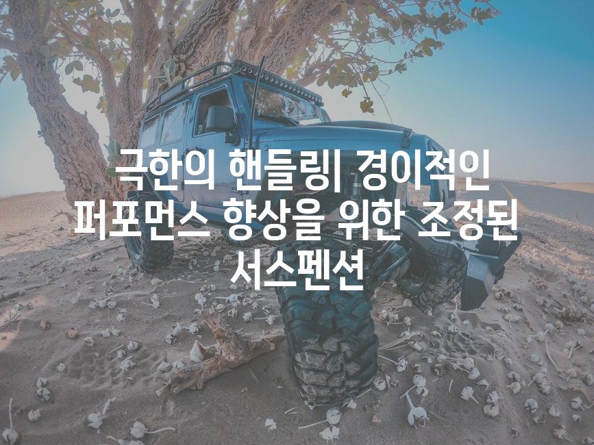  극한의 핸들링| 경이적인 퍼포먼스 향상을 위한 조정된 서스펜션