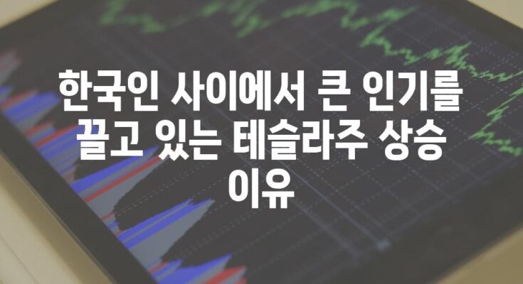 한국인 사이에서 큰 인기를 끌고 있는 테슬라주 상승 이유