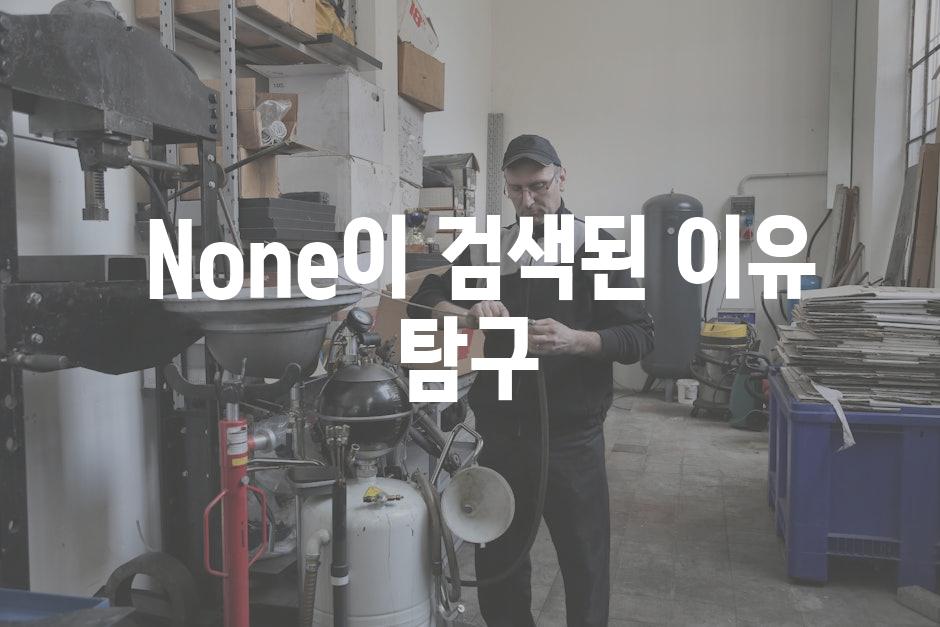 None이 검색된 이유 탐구