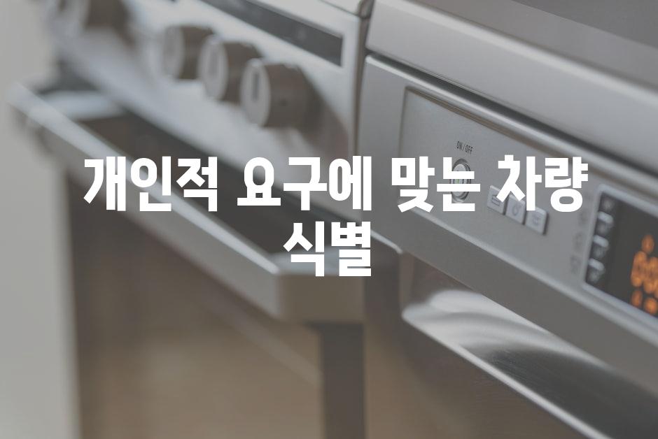  개인적 요구에 맞는 차량 식별