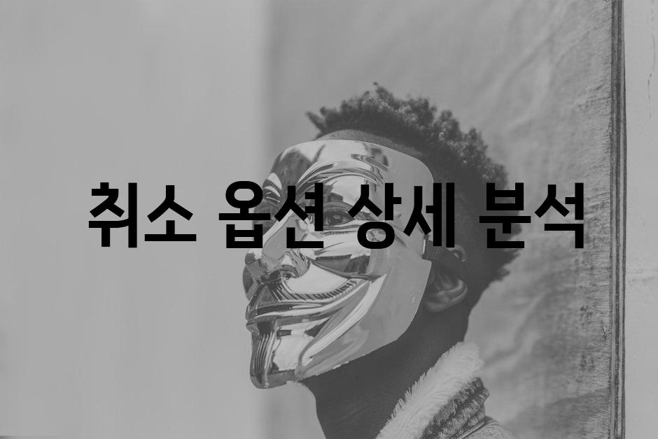  취소 옵션 상세 분석