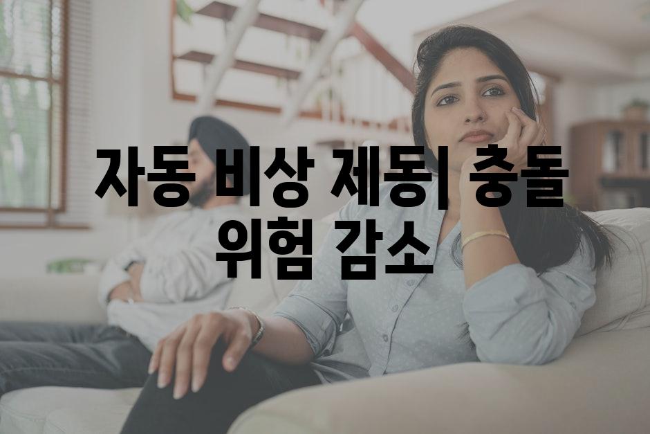  자동 비상 제동| 충돌 위험 감소