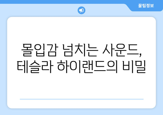 테슬라 하이랜드 사운드 시스템, 놀라운 음질의 비밀 | 오디오 성능, 혁신 기술, 몰입감 있는 사운드 경험