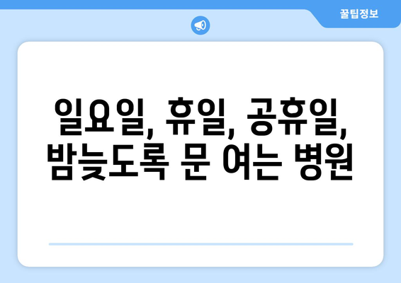 경상남도 고성군 상리면 일요일 휴일 공휴일 야간 진료병원 리스트