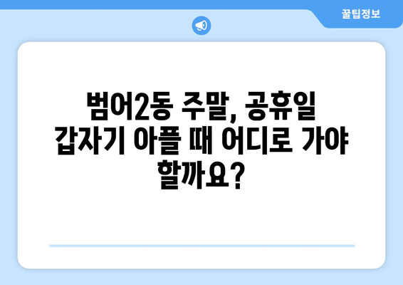 대구시 수성구 범어2동 일요일 휴일 공휴일 야간 진료병원 리스트