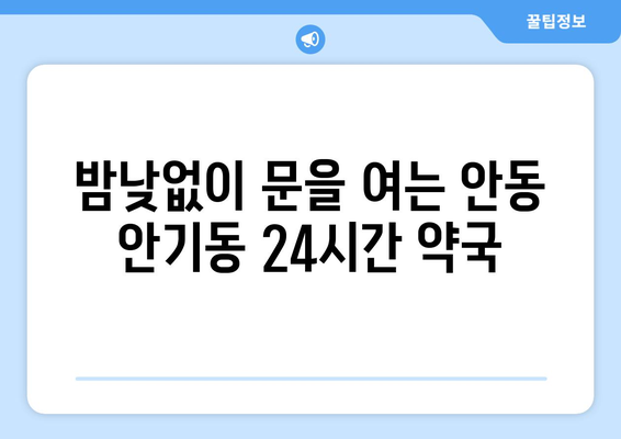 경상북도 안동시 안기동 24시간 토요일 일요일 휴일 공휴일 야간 약국