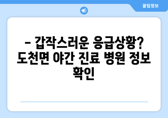 경상남도 창녕군 도천면 일요일 휴일 공휴일 야간 진료병원 리스트