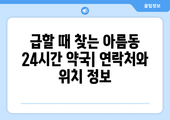 세종시 세종특별자치시 아름동 24시간 토요일 일요일 휴일 공휴일 야간 약국