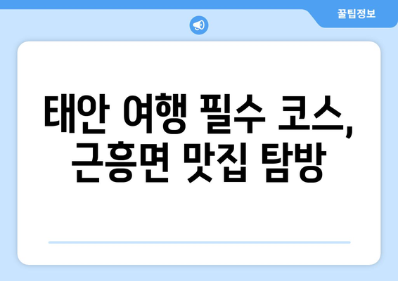 충청남도 태안군 근흥면 점심 맛집 추천 한식 중식 양식 일식 TOP5