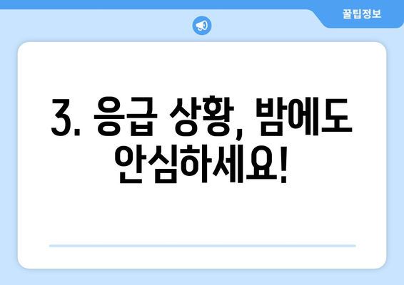 대구시 동구 도평동 일요일 휴일 공휴일 야간 진료병원 리스트