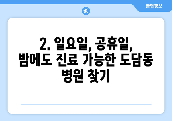 세종시 세종특별자치시 도담동 일요일 휴일 공휴일 야간 진료병원 리스트