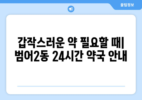 대구시 수성구 범어2동 24시간 토요일 일요일 휴일 공휴일 야간 약국