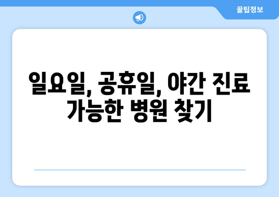 경상남도 진주시 대곡면 일요일 휴일 공휴일 야간 진료병원 리스트