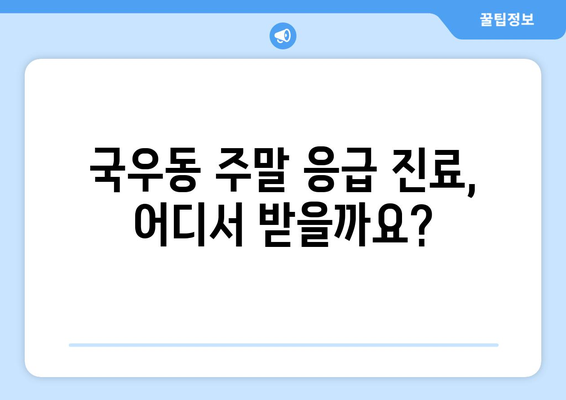 대구시 북구 국우동 일요일 휴일 공휴일 야간 진료병원 리스트