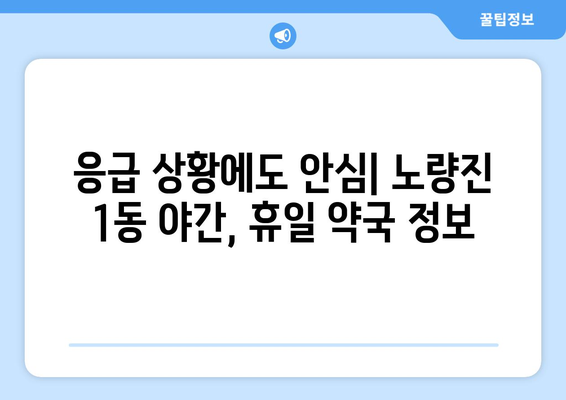 서울시 동작구 노량진제1동 24시간 토요일 일요일 휴일 공휴일 야간 약국