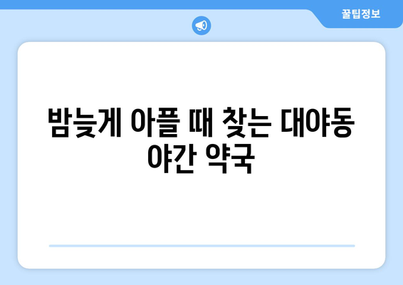 경기도 군포시 대야동 24시간 토요일 일요일 휴일 공휴일 야간 약국