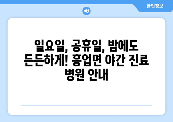 강원도 원주시 흥업면 일요일 휴일 공휴일 야간 진료병원 리스트