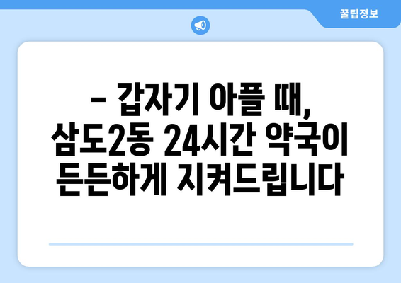 제주도 제주시 삼도2동 24시간 토요일 일요일 휴일 공휴일 야간 약국