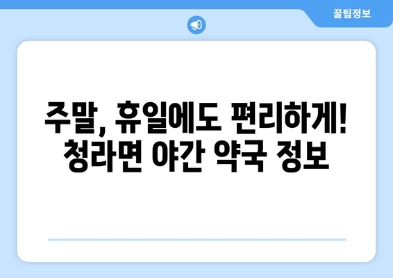 충청남도 보령시 청라면 24시간 토요일 일요일 휴일 공휴일 야간 약국