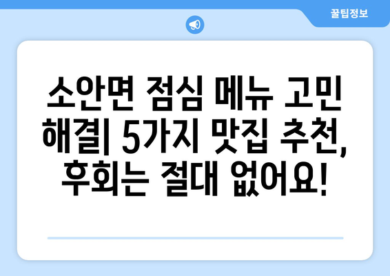 전라남도 완도군 소안면 점심 맛집 추천 한식 중식 양식 일식 TOP5