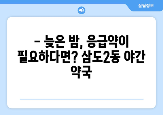 제주도 제주시 삼도2동 24시간 토요일 일요일 휴일 공휴일 야간 약국