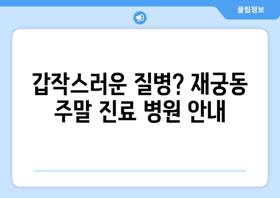 경기도 군포시 재궁동 일요일 휴일 공휴일 야간 진료병원 리스트