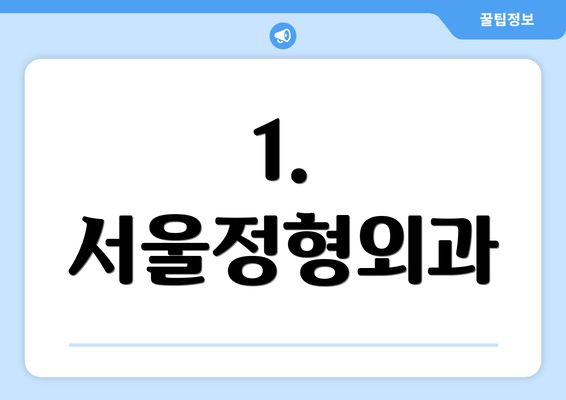 1. 서울정형외과